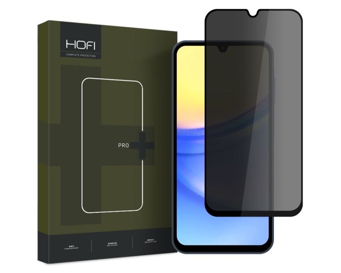 Hofi Anti Spy Glass Pro+ 3D Privacy Tempered Glass Black (Samsung Galaxy A15 4G / 5G / A25 5G)
