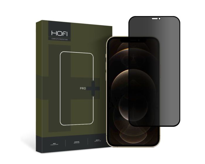 Hofi Anti Spy Glass Pro+ 3D Privacy Tempered Glass Black (iPhone 12 / 12 Pro)