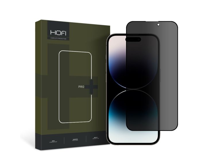 Hofi Anti Spy Glass Pro+ 3D Privacy Tempered Glass Black (iPhone 14 Pro Max)