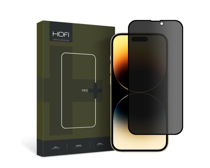 Hofi Anti Spy Glass Pro+ 3D Privacy Tempered Glass Black (iPhone 15 Plus)