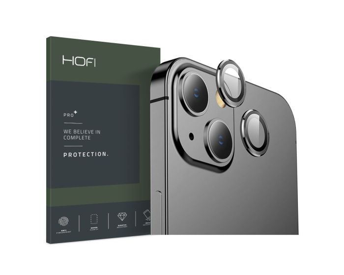 Hofi CAMRING PRO+ Camera Lens Tempered Glass Prοtector Black (iPhone 13 Mini / 13)