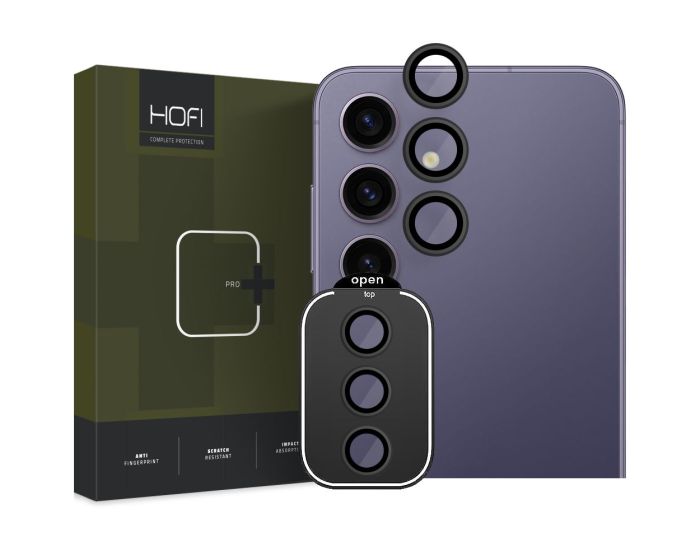 Hofi CAMRING PRO+ Camera Lens Tempered Glass Prοtector Black (Samsung Galaxy S24 Plus) 