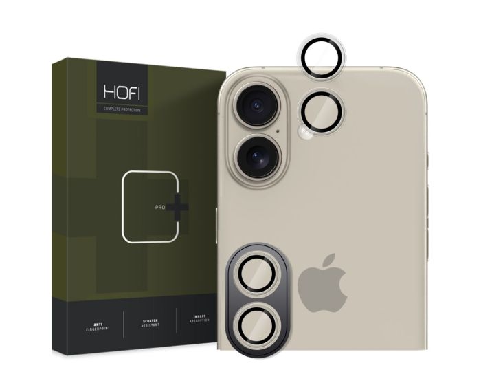 Hofi CAMRING PRO+ Camera Lens Tempered Glass Prοtector Clear (iPhone 16 / 16 Plus) 