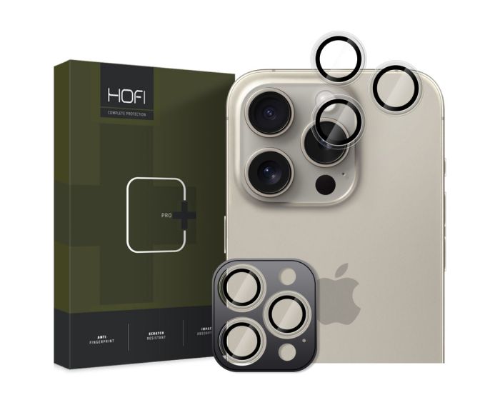 Hofi CAMRING PRO+ Camera Lens Tempered Glass Prοtector Clear (iPhone 16 Pro / 16 Pro Max) 