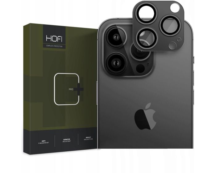 Hofi FULLCAM PRO+ Camera Lens Tempered Glass Film Prοtector Black (iPhone 14 Pro / 14 Pro Max) 