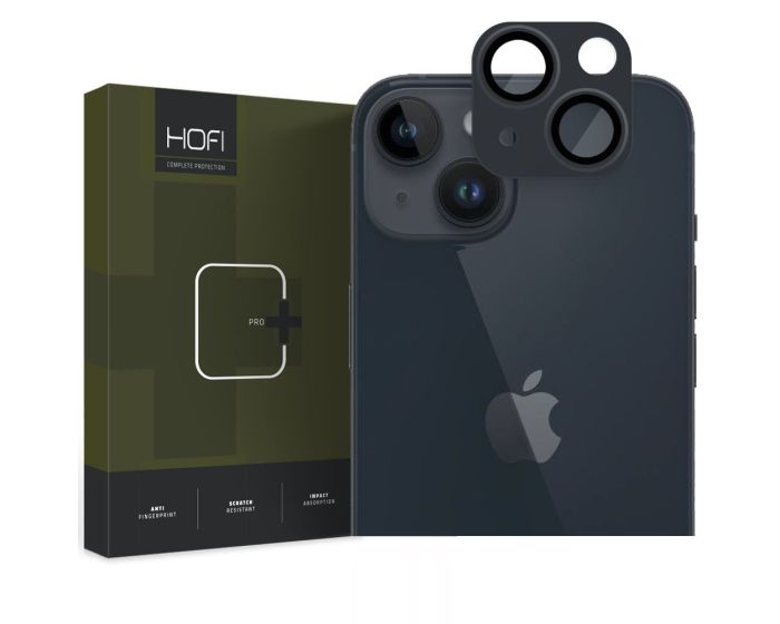 Hofi FULLCAM PRO+ Camera Lens Tempered Glass Film Prοtector Black (iPhone 15 / 15 Plus)