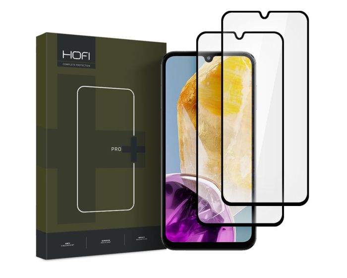 Hofi Glass Pro+ 9H Tempered Glass Screen Prοtector 2-Pack Black (Samsung Galaxy M15 5G)