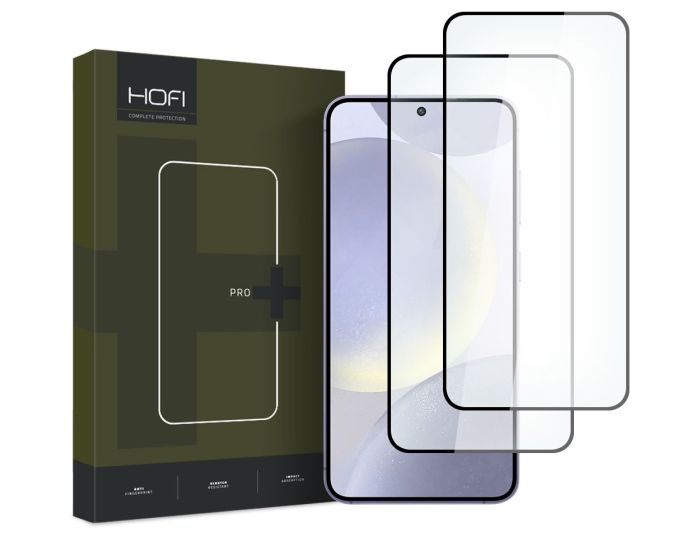 Hofi Glass Pro+ 9H Tempered Glass Screen Prοtector 2-Pack Black (Samsung Galaxy S24)