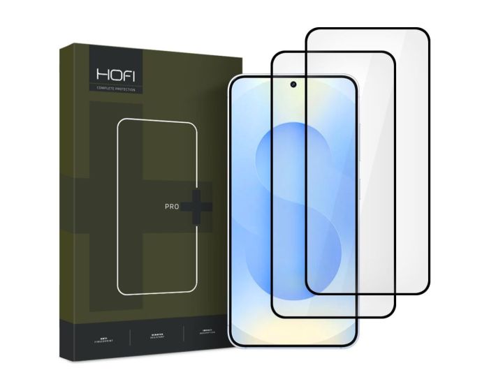 Hofi Glass Pro+ 9H Tempered Glass Screen Prοtector 2-Pack Black (Samsung Galaxy S25)