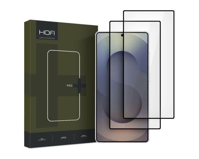 Hofi Glass Pro+ 9H Tempered Glass Screen Prοtector 2-Pack Black (Samsung Galaxy S25 Ultra)