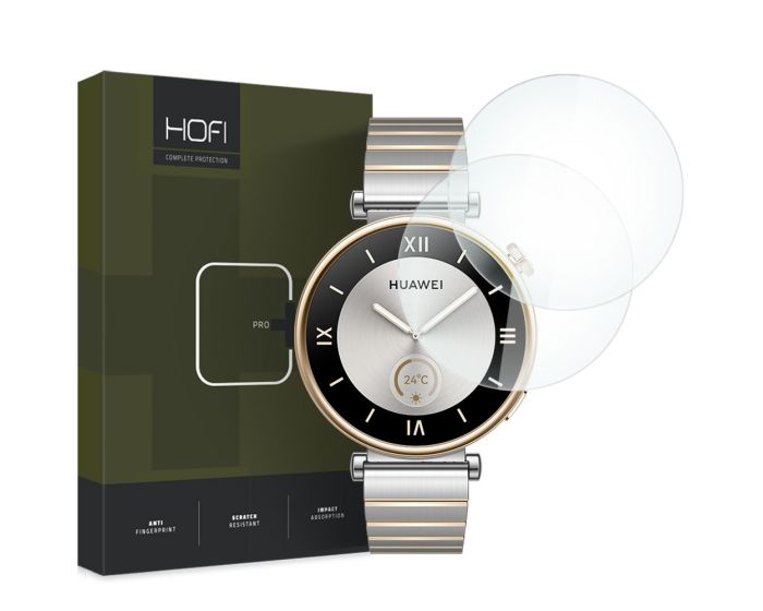 Hofi Glass Pro+ 9H Tempered Glass Screen Prοtector 2-Pack (Huawei Watch GT 4 41mm)