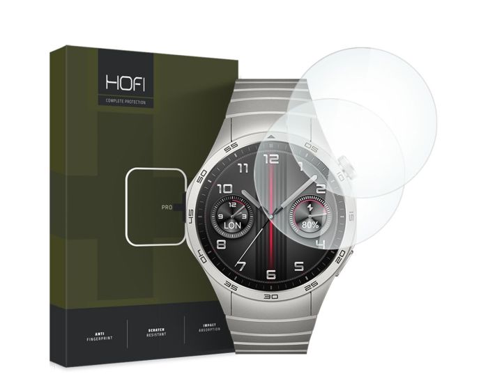 Hofi Glass Pro+ 9H Tempered Glass Screen Prοtector 2-Pack (Huawei Watch GT 4 46mm)