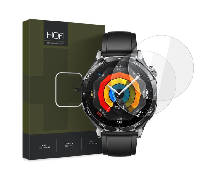 Hofi Glass Pro+ 9H Tempered Glass Screen Prοtector 2-Pack (Huawei Watch GT 5 46mm)