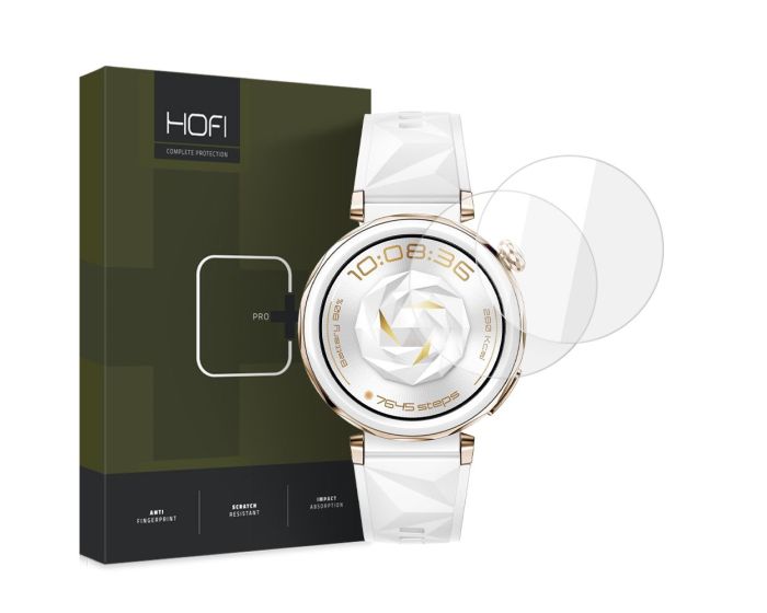 Hofi Glass Pro+ 9H Tempered Glass Screen Prοtector 2-Pack (Huawei Watch GT 5 Pro 42mm)