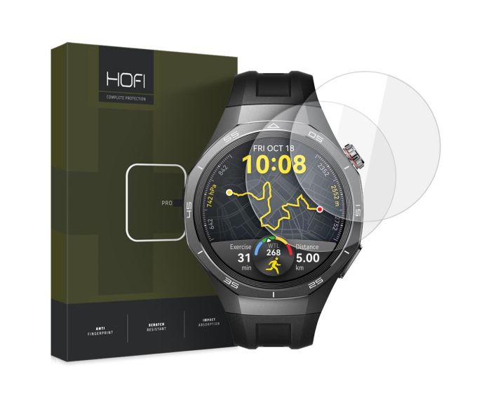 Hofi Glass Pro+ 9H Tempered Glass Screen Prοtector 2-Pack (Huawei Watch GT 5 Pro 46mm)