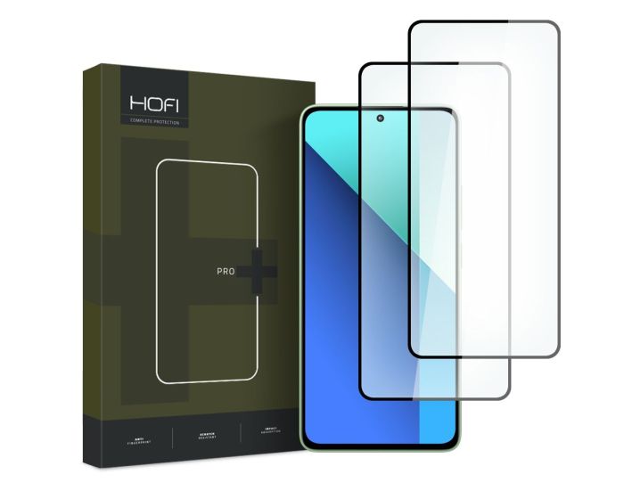 Hofi Glass Pro+ 9H Tempered Glass Screen Prοtector 2-Pack Black (Xiaomi Redmi Note 13 4G)