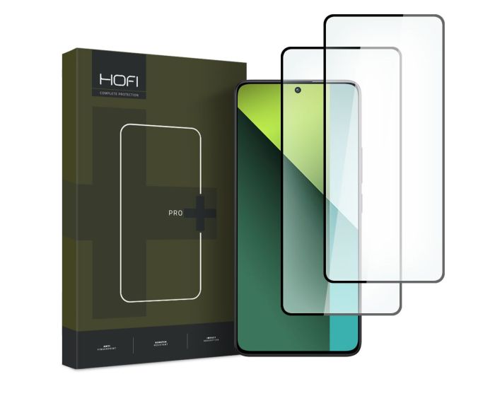 Hofi Glass Pro+ 9H Tempered Glass Screen Prοtector 2-Pack Black (Xiaomi Redmi Note 13 5G / 13 Pro 4G / 5G)