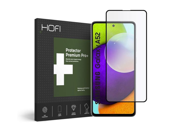 Hofi Glass Pro+ 9H Tempered Glass Screen Prοtector Black (Samsung Galaxy A52 / A52s)
