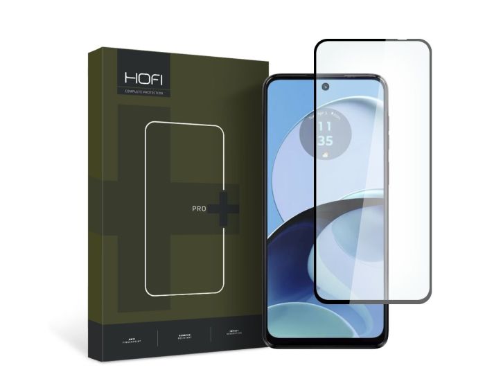 Hofi Glass Pro+ 9H Tempered Glass Screen Prοtector Black (Motorola Moto G14)