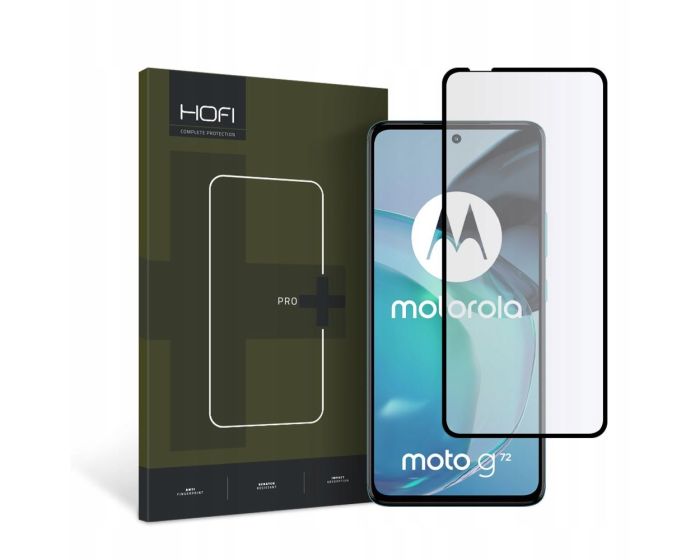 Hofi Glass Pro+ 9H Tempered Glass Screen Prοtector Black (Motorola Moto G72)