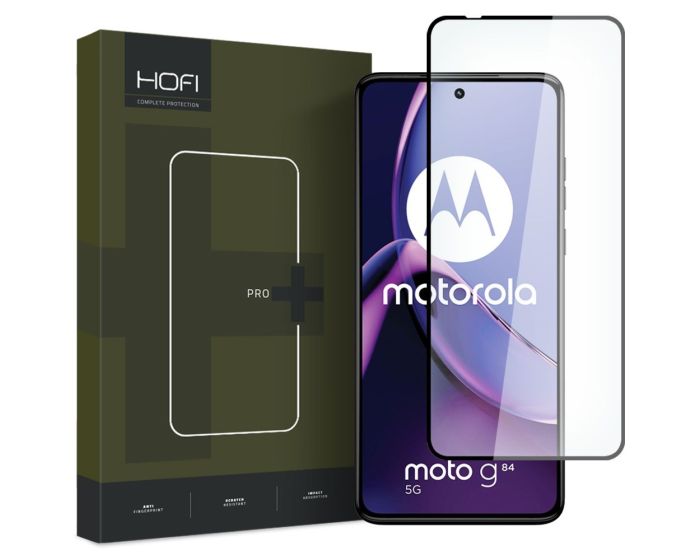 Hofi Glass Pro+ 9H Tempered Glass Screen Prοtector Black (Motorola Moto G84 5G)