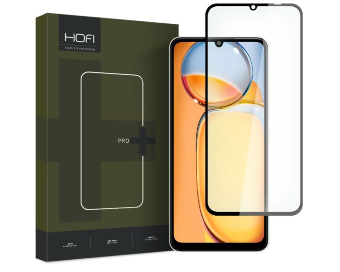 Hofi Glass Pro+ 9H Tempered Glass Screen Prοtector Black (Xiaomi Redmi 13C / Poco C65)