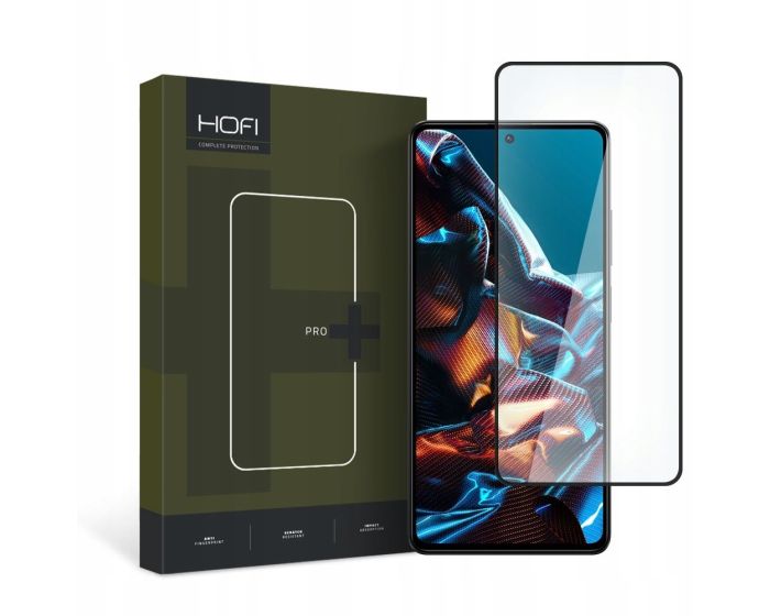 Hofi Glass Pro+ 9H Tempered Glass Screen Prοtector Black (Motorola Moto G13 / G23 / G53 5G / G73 5G)