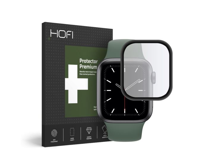 Hofi Hybrid 3D Full Face Αντιχαρακτικό Γυαλί 7H Tempered Glass Μαύρο για το Apple Watch 40mm (Series 4/5/6/SE)