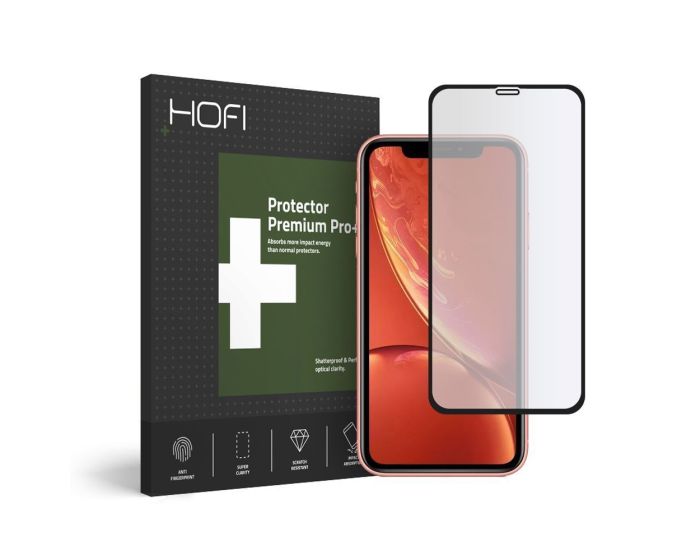 Hofi Hybrid 3D Full Face Αντιχαρακτικό Γυαλί 7H Tempered Glass Μαύρο (iPhone XR / 11)