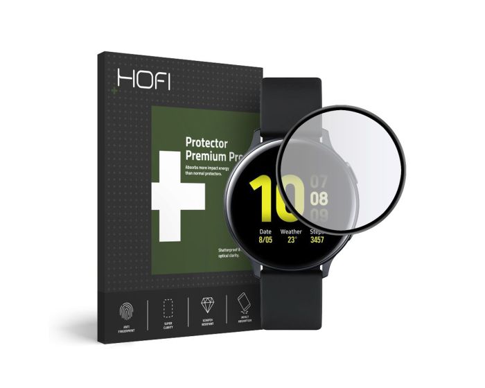 Hofi Hybrid 3D Full Face Αντιχαρακτικό Γυαλί 7H Tempered Glass Μαύρο (Samsung Galaxy Watch Active 2 40mm)