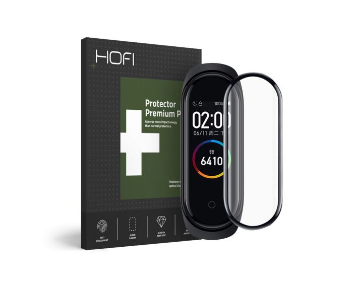 Hofi Hybrid 3D Full Face Αντιχαρακτικό Γυαλί 7H Tempered Glass Μαύρο (Xiaomi Mi Band 4)