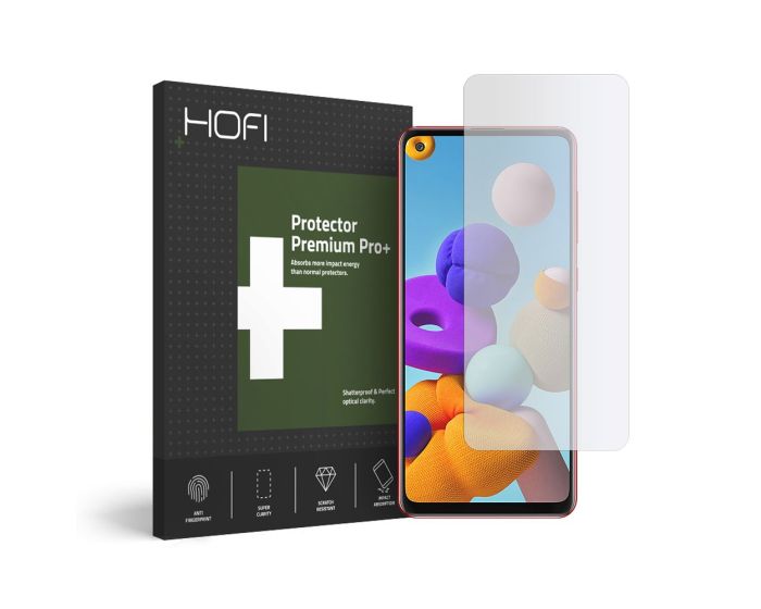 Hofi Hybrid Glass 7H Tempered Glass Screen Prοtector (Samsung Galaxy A21s)