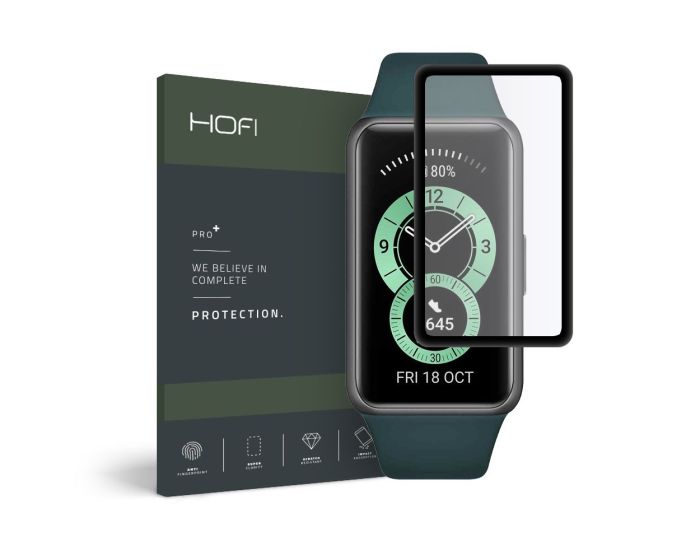 Hofi Hybrid 3D Full Face Αντιχαρακτικό Γυαλί 7H Tempered Glass Μαύρο (Huawei Band 6)