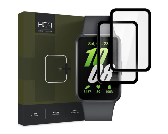 Hofi Hybrid 3D Full Face Αντιχαρακτικό Γυαλί 7H Tempered Glass 2pcs Μαύρο (Samsung Galaxy Fit 3)