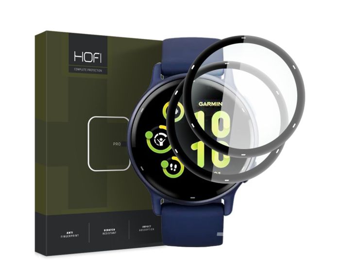 Hofi Hybrid 3D Full Face Αντιχαρακτικό Γυαλί 7H Tempered Glass 2pcs Μαύρο (Garmin Vivoactive 5)