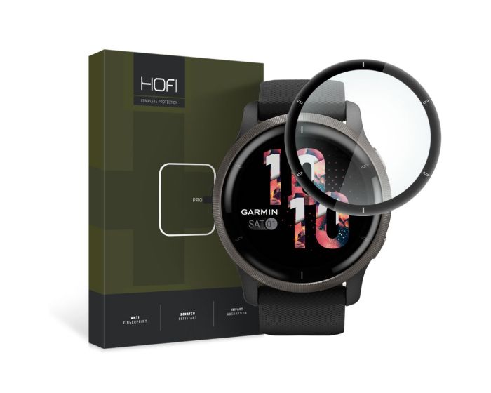 Hofi Hybrid 3D Full Face Αντιχαρακτικό Γυαλί 7H Tempered Glass Μαύρο (Garmin Venu 2)