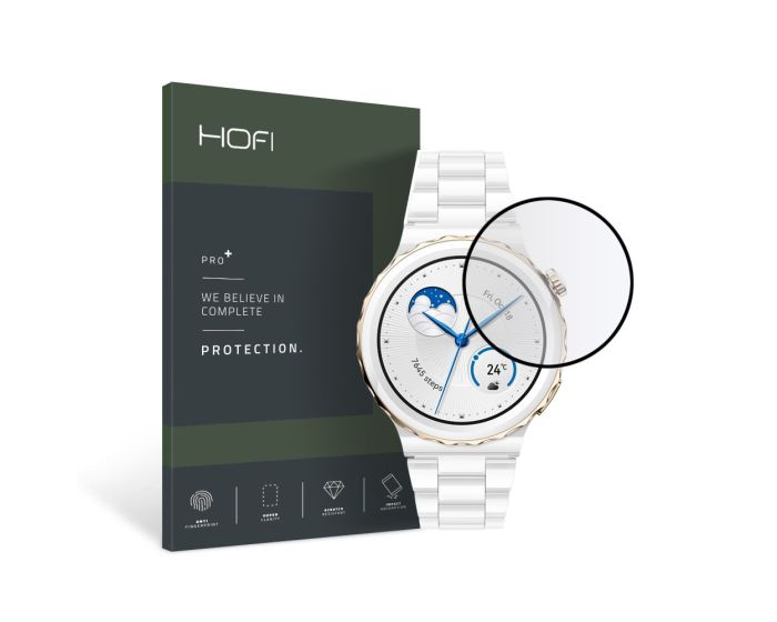 Hofi Hybrid 3D Full Face Αντιχαρακτικό Γυαλί 7H Tempered Glass Μαύρο (Huawei Watch GT 3 Pro 43mm)