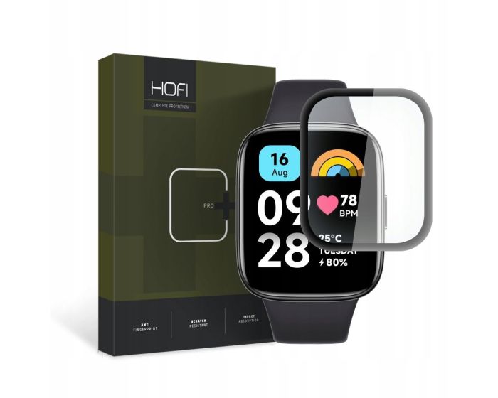 Hofi Hybrid 3D Full Face Αντιχαρακτικό Γυαλί 7H Tempered Glass Μαύρο (Xiaomi Redmi Watch 3 Active)