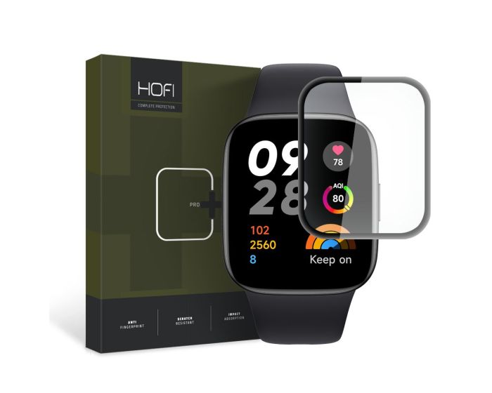 Hofi Hybrid 3D Full Face Αντιχαρακτικό Γυαλί 7H Tempered Glass Μαύρο (Xiaomi Redmi Watch 3)