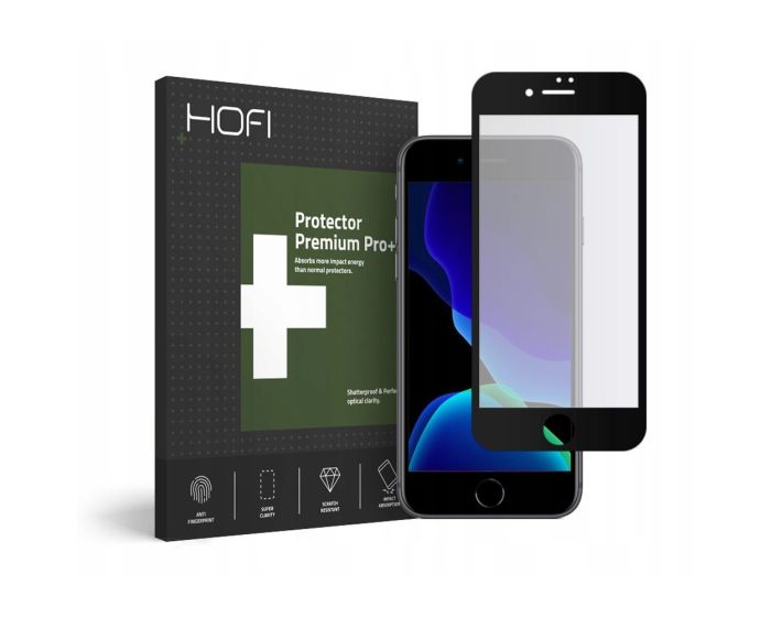 Hofi Ultraflex Hybrid 3D Full Face Αντιχαρακτικό Γυαλί Tempered Glass Μαύρο (iPhone 7 / 8 / SE 2020)
