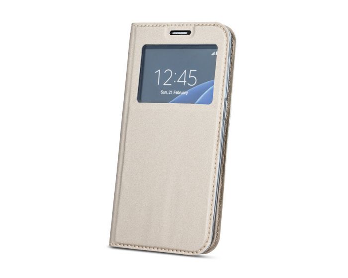 Forcell S View Window Preview Flip Case Stand - Gold (Huawei Mate 20 Pro)