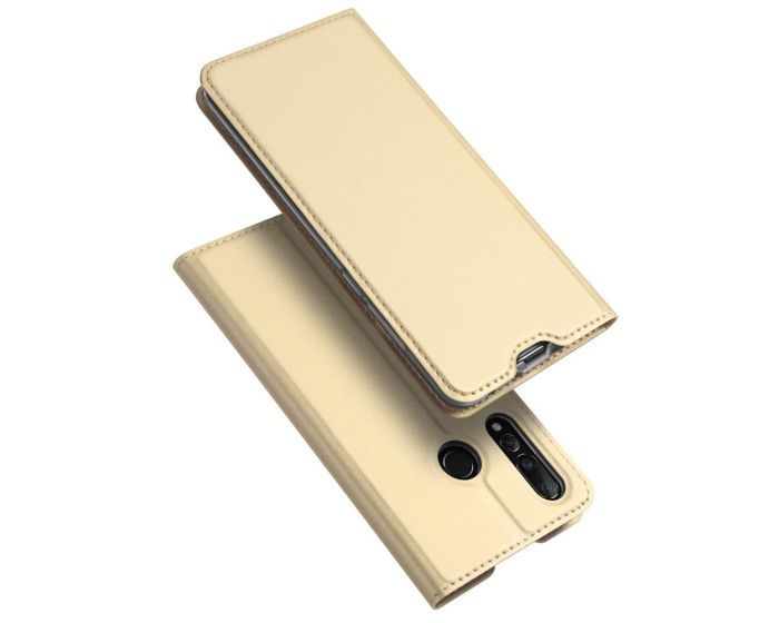 DUX DUCIS SkinPro Wallet Case Θήκη Πορτοφόλι με Stand - Gold (Huawei Nova 4)