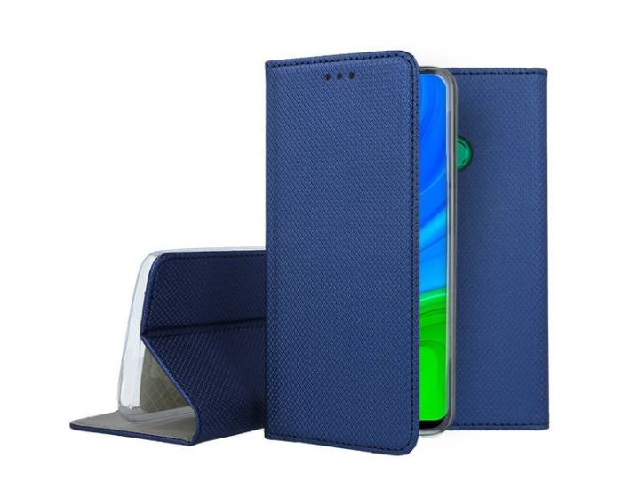 Forcell Smart Book Case με Δυνατότητα Stand Θήκη Πορτοφόλι Navy Blue (Huawei P Smart 2020)