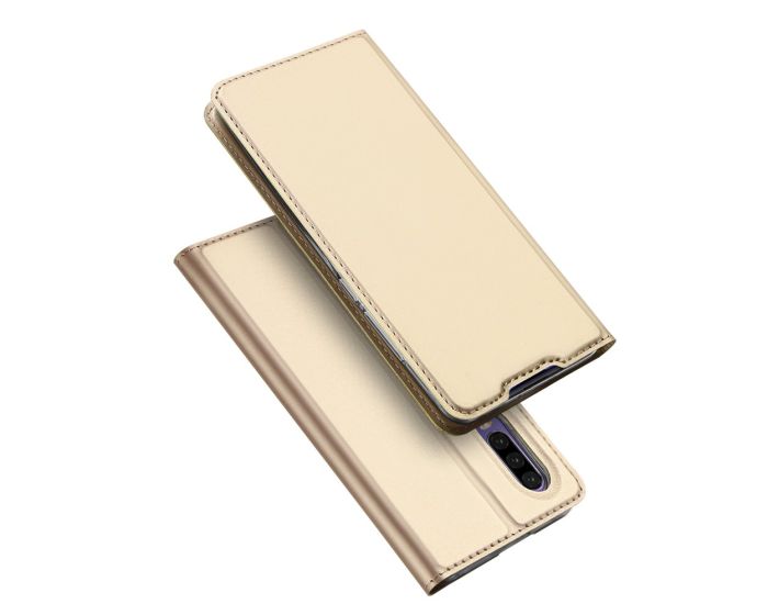 DUX DUCIS SkinPro Wallet Case Θήκη Πορτοφόλι με Stand - Gold (Huawei P30)