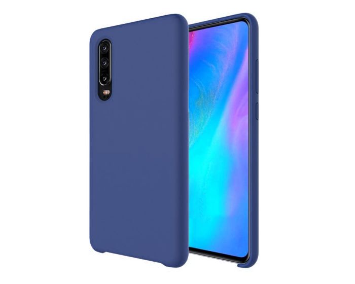 Forcell Ultra Thin Liquid Silicone Case Blue (Huawei P30)