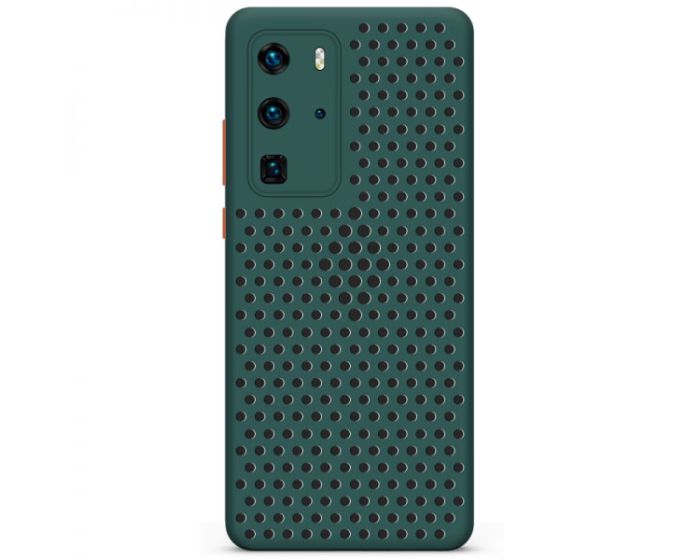 Breath Colored Buttons TPU Case Θήκη με Οπές Green (Huawei P40 Pro)
