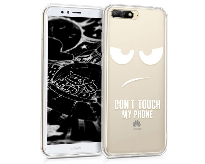 KWmobile Θήκη Σιλικόνης Slim Fit Silicone Case (44877.03) Don't touch my phone (Huawei Y6 2018)