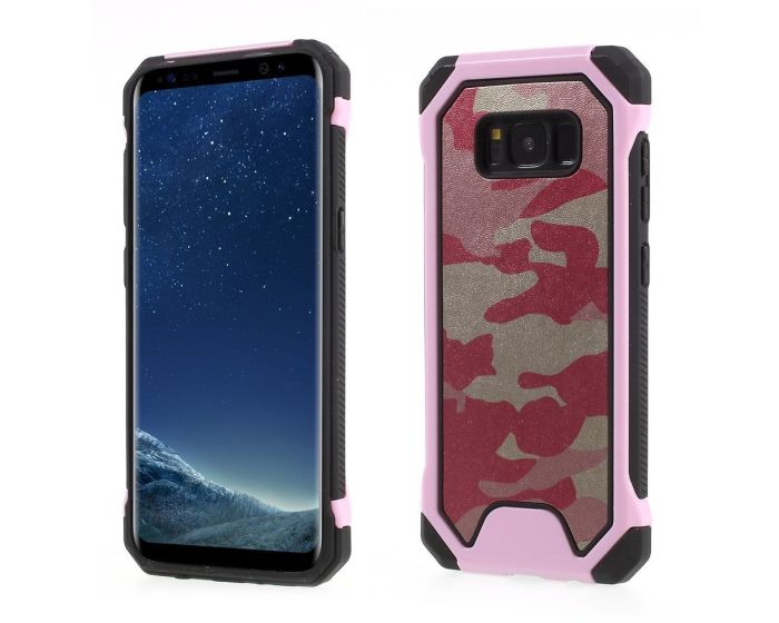 HURTEL Hybrid Armor Case Ανθεκτική Θήκη Camouflage Pink (Samsung Galaxy S8 Plus)