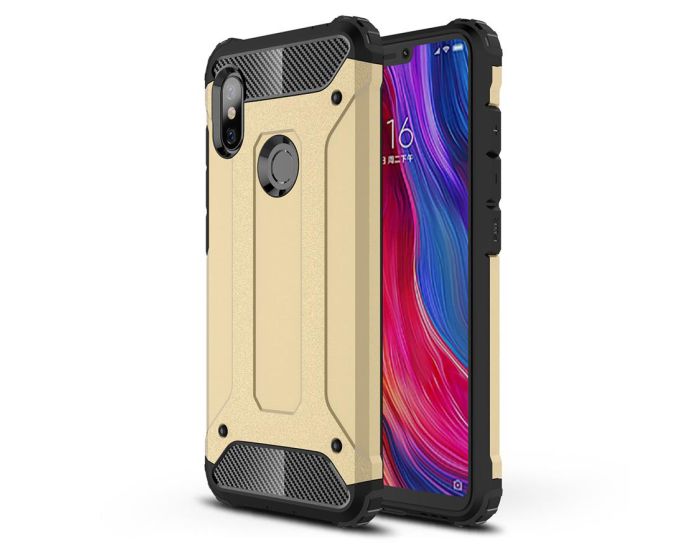 Forcell Hybrid Tech Armor Case Ανθεκτική Θήκη - Gold (Xiaomi Redmi Note 6 Pro)