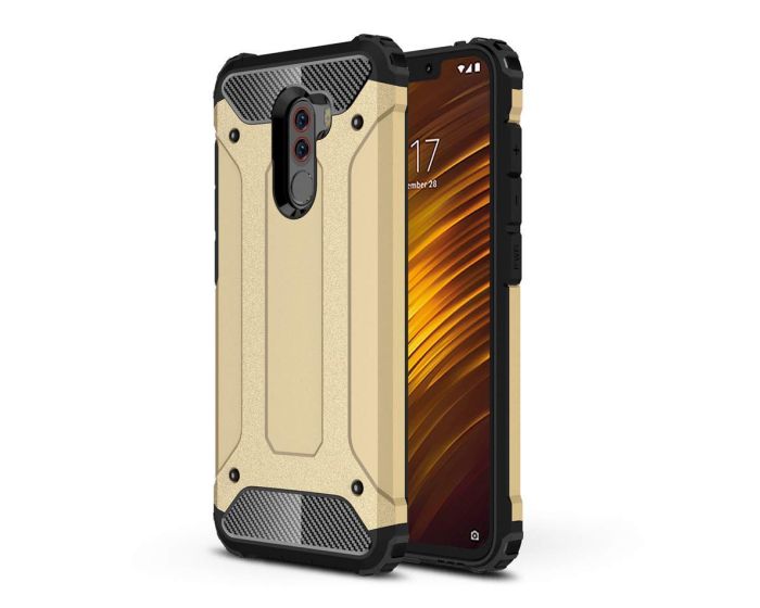 Forcell Hybrid Tech Armor Case Ανθεκτική Θήκη - Gold (Xiaomi Pocophone F1)